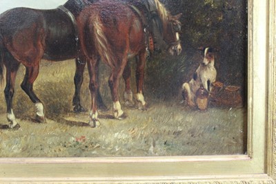 Lot 987 - Thomas Smythe oil on canvas, Plough team resting