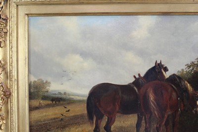 Lot 987 - Thomas Smythe oil on canvas, Plough team resting