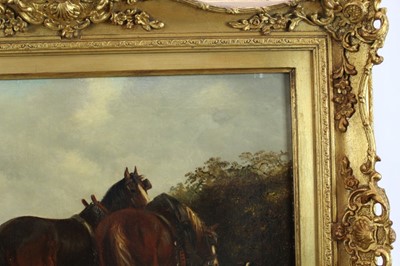 Lot 987 - Thomas Smythe oil on canvas, Plough team resting