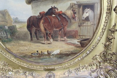 Lot 996 - Thomas Smythe circular oil on panel, farmyard scene