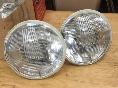 Lot 2014 - Pair of CIBIE Z180 7'' Halogen round headlamps, to suit Ford Escort Mexico, RS2000 etc.