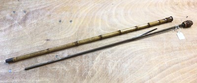 Lot 870 - Victorian novelty horse measuring stick in bamboo shaft 96 cm high