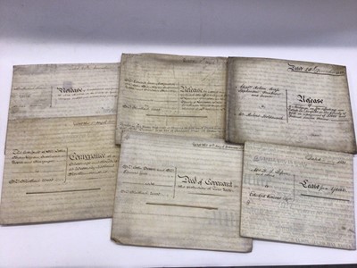 Lot 1501 - Selection of early parchment indentures 1880's onwards