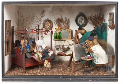 Lot 1198 - Highly inventive taxidermy squirrel diorama