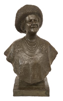 Lot 83 - *Oscar Nemon (1906-1985) bronze resin bust of H.M.Queen Elizabeth The Queen Mother