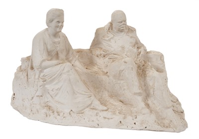 Lot 80 - *Oscar Nemon(1906-1985) plaster macquette of Sir Winston Churchill and Lady Churchill