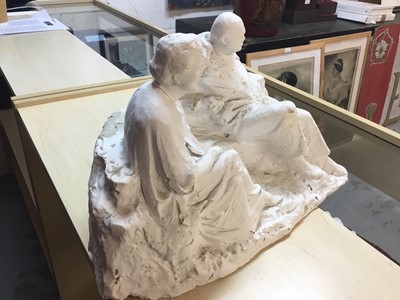 Lot 80 - *Oscar Nemon(1906-1985) plaster macquette of Sir Winston Churchill and Lady Churchill