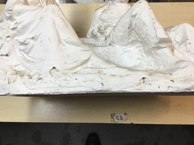 Lot 80 - *Oscar Nemon(1906-1985) plaster macquette of Sir Winston Churchill and Lady Churchill