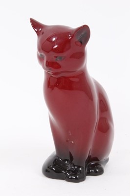 Lot 95 - Royal Doulton flambe ware cat.