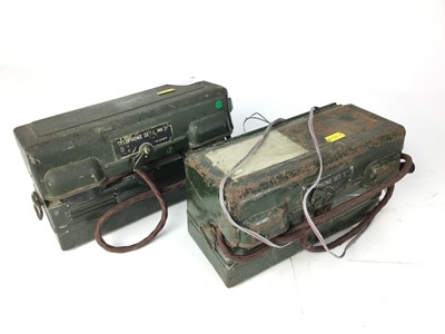 Lot 824 - Two British Military field telephone sets, marked 'Telephone Set. L. MK I and Telephone Set L' (2)