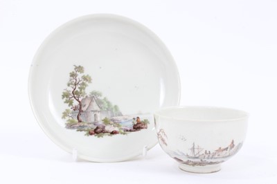 Lot 25 - Zurich porcelain teabowl and saucer