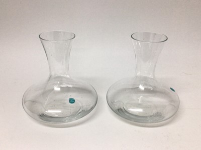 Lot 206 - Two Tiffany glass carafes, boxed