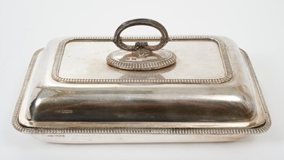 Lot 221 - 1930s silver entree dish and cover