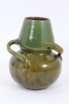 Lot 89 - Liberty & Co, Branham Barum Pottery, Devon, vase with 
green glaze.