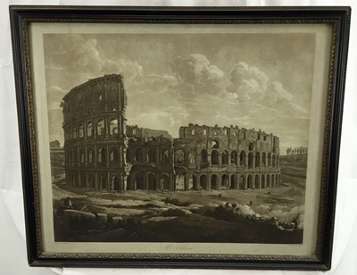 Lot 71 - Gaspar Gabrielli aquatint - the Colosseum, 56cm x 47cm, in glazed frame
