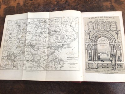 Lot 892 - W H Lindsey - A season at Harwich, with excursions by land and water, two parts bound as one, 1851, with pen presentation inscription from the author, marbled board ends