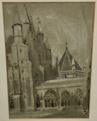 Lot 217 - Thomas Matthew Rooke watercolour - Westminster Cloisters, 23.5cm x 33cm in glazed frame