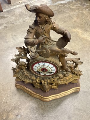 Lot 167 - Continental mantel clock and sundry other items