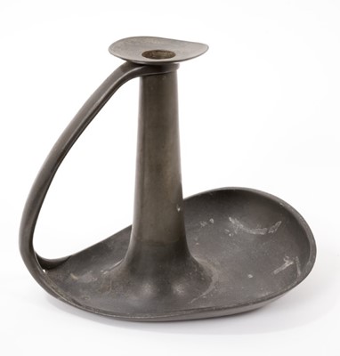 Lot 719 - Art Nouveau Tudric  pewter chamber candlestick