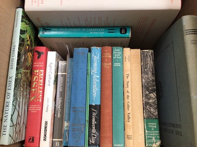 Lot 899 - Essex interest: History and reference books including Bettley and Pevsner - The Buildings of England - Essex, John Drury - Essex Workhouses, Simon Dewes - Essex Schooldays, 1960 first edition, Carl...