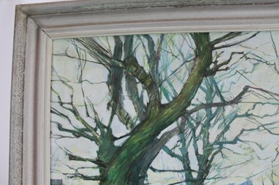 Lot 949 - Anthony Atkinson (1929-2014) oil on canvas - "Winter at Horkesley", signed, 62cm x 51cm, framed