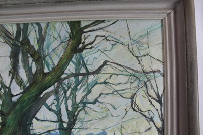 Lot 949 - Anthony Atkinson (1929-2014) oil on canvas - "Winter at Horkesley", signed, 62cm x 51cm, framed