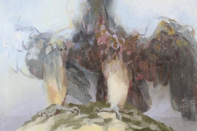Lot 972 - *Glyn Morgan (1926-2015), oil on canvas, Eagle, 41cm x 51cm, unframed