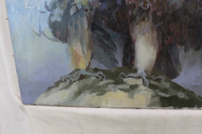 Lot 972 - *Glyn Morgan (1926-2015), oil on canvas, Eagle, 41cm x 51cm, unframed