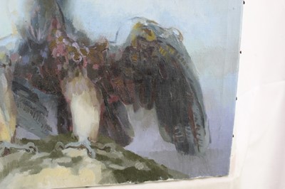 Lot 972 - *Glyn Morgan (1926-2015), oil on canvas, Eagle, 41cm x 51cm, unframed