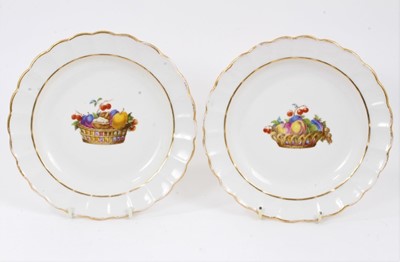 Lot 68 - A pair of Derby plates, painted by George Complin, circa 1790