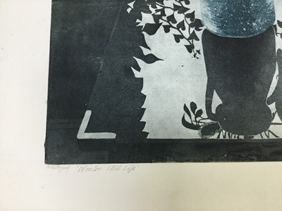 Lot 962 - *Richard Bawden signed artists proof etching - 'Winter Still Life', unframed