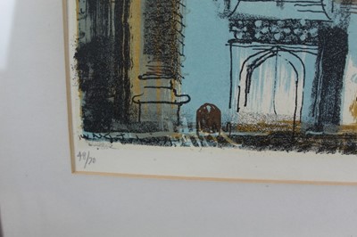 Lot 951 - *John Piper (1903-1992) signed limited edition lithograph – Three Somerset Towers, 48/70, in glazed frame