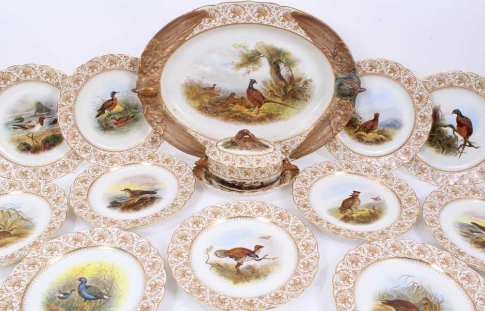 Lot 124 - Royal Worcester Vitreous Game Bird dinner service