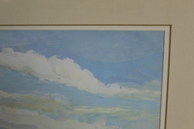 Lot 958 - Anthony Atkinson (1929-2014) gouache - Provençal Landscape, Rooftops of Le Barroux, signed, in glazed frame