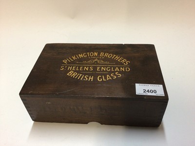 Lot 2400 - Pilkington Brothers Ltd - salesman's sample box of Cathedral Glass comprising 80-100 different shades