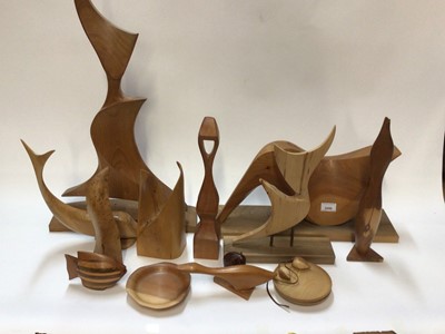 Lot 2450 - Collection of various carved wood sculptures