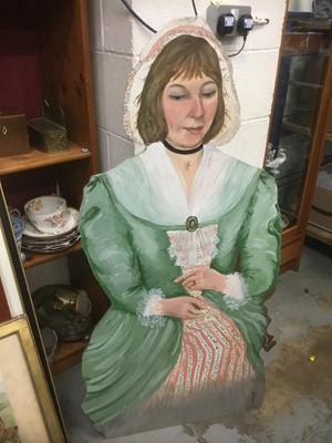 Lot 160 - Modern dummy board, depicting an 18th century style woman.