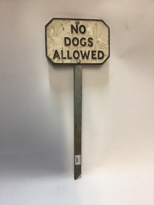 Lot 2428 - Vintage sign - No Dogs Allowed