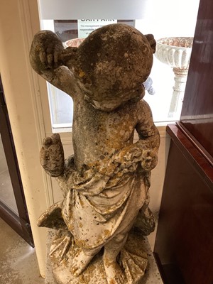 Lot 1234 - Good antique carved marble sculpture depicting Leda and the Swan, raised on circular plinth, 85cm high