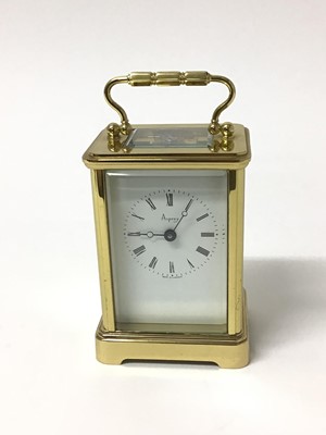 Lot 103 - Asprey brass cased carriage clock
