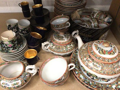 Lot 136 - A Chinese famille rose butterfly pattern tea set, early 20th century