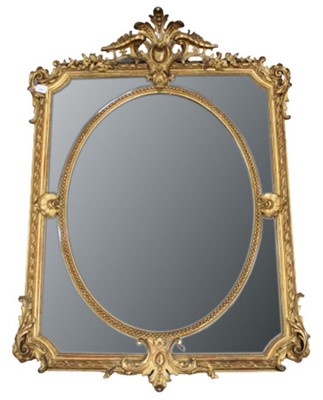 Lot 1368 - Fine quality 19th century French giltwood wall mirror