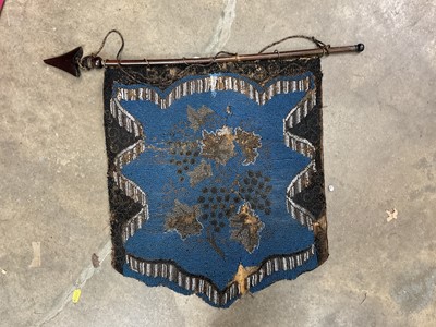 Lot 171 - 19th century beaded pole screen