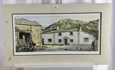 Lot 287 - Graham Carver, two signed limited edition prints - Lake District Farms, from editions of 375 and 450, mounted, 41cm x 76cm overall