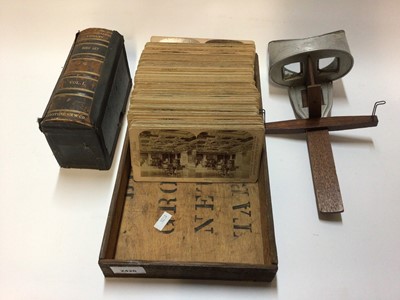 Lot 2426 - Stereoscopic viewer and a large quantity of slides, including Underwood
