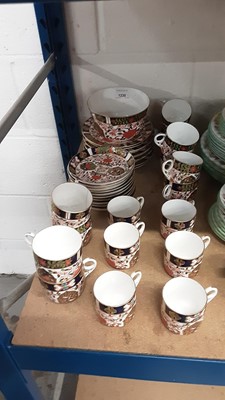 Lot 1230 - Late Victorian Crown Derby porcelain tea set in Imari palette