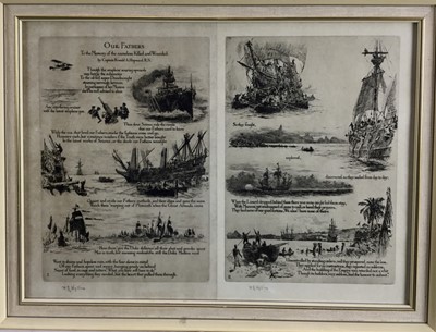 Lot 286 - W.L.Wyllie (1851-1931) pair signed etchings ' Our Fathers’