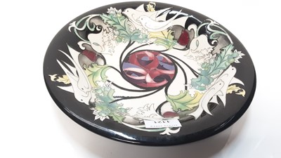 Lot 1121 - Moorcroft pottery circular shallow Talwin bowl by Nicola Slaney, dated 2015, 28.5cm diameter