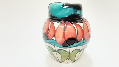 Lot 1124 - Moorcroft pottery ginger jar and cover, 11cm high, boxed