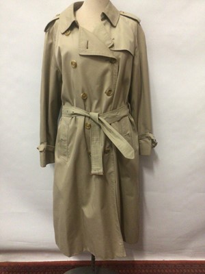 Lot 2062 - Vintage Burberry women's trench coat c1990 size 16 petite.